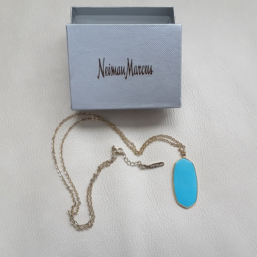 Panacea Long Stone Pendant Necklace, Turquoise